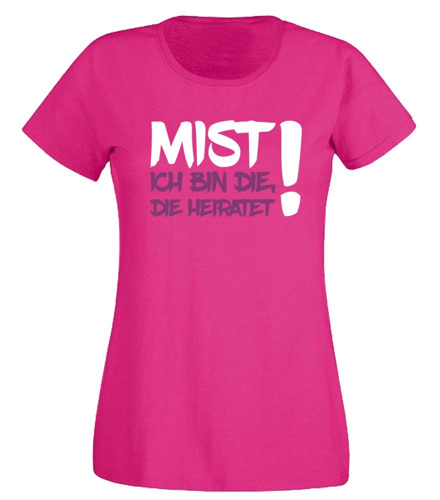 Shirtinstyle Turnbeutel „Braut On Tour“ – Pink, 12 Liter, 100% Baumwolle, DTF-Druck